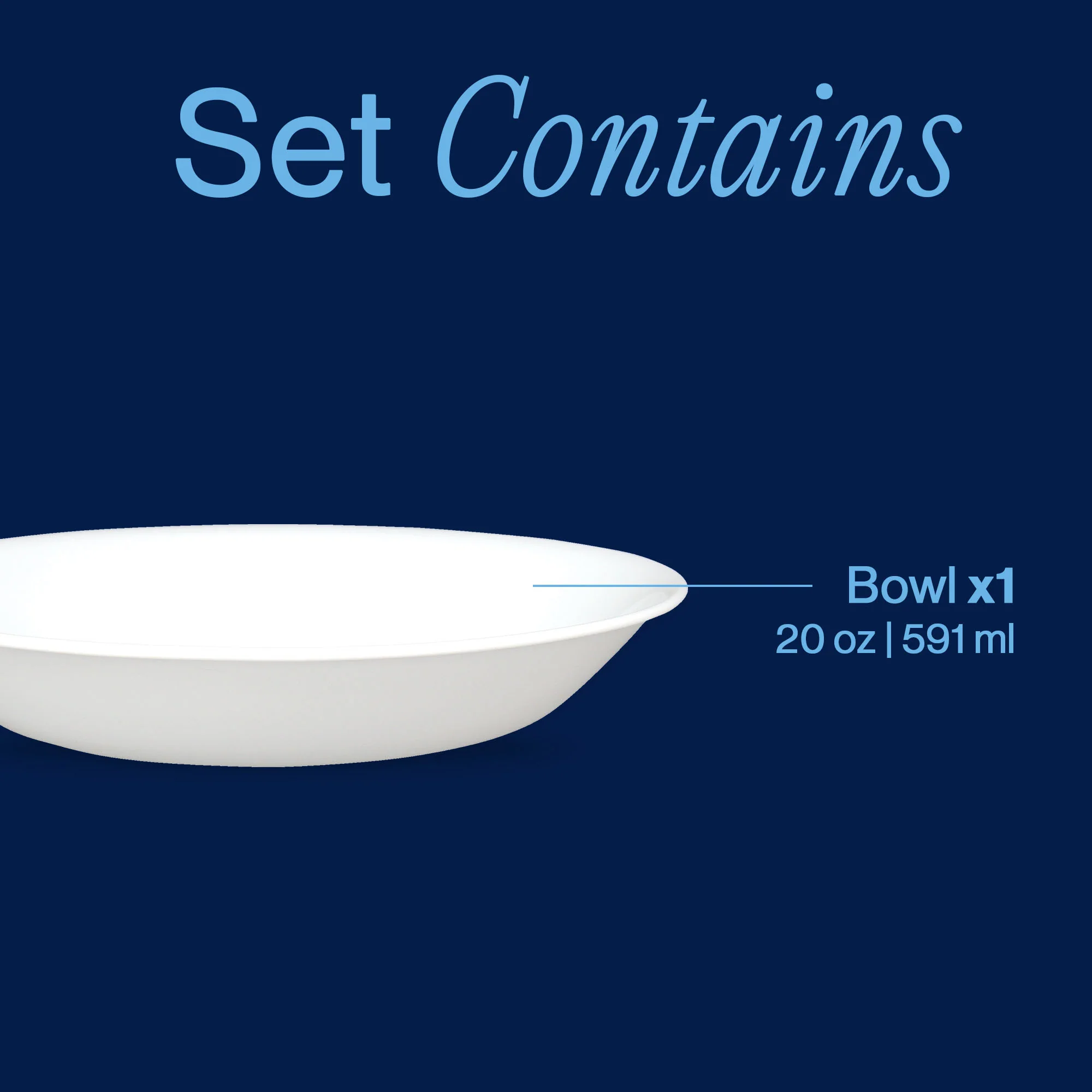 Corelle® Winter Frost White 20-ounce Meal Bowls, 6-pack - Image 3