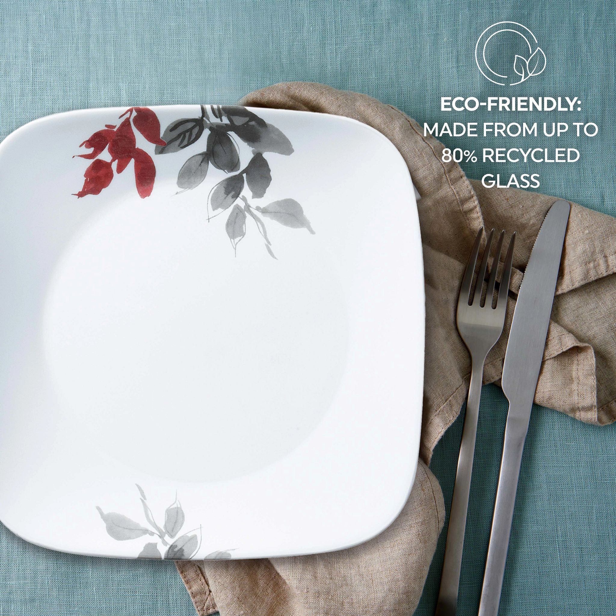 Corelle® Kyoto Leaves 16-piece Dinnerware Set, Service for 4 - Image 6