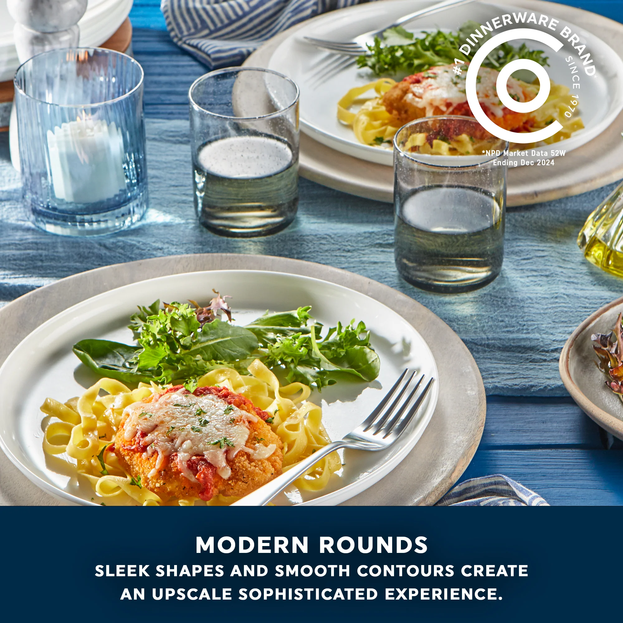 Corelle® Modern Rounds 18-piece Dinnerware Set, Service for 6 - Image 2