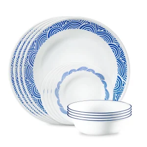 Corelle® Rolling Waves 18-piece Dinnerware Set, Service for 6