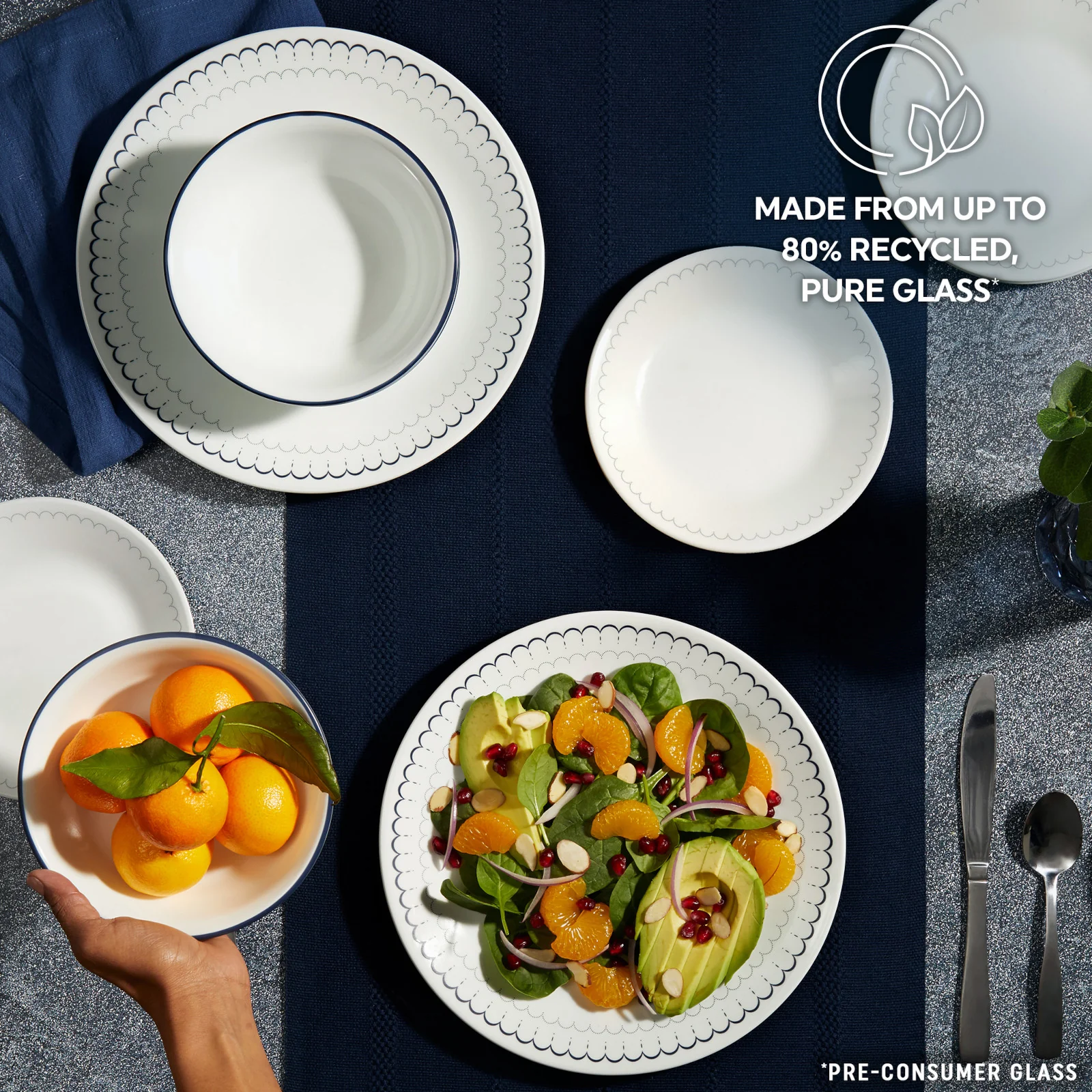 Corelle® Caspian Lace 66-piece Dinnerware Set, Service for 12 - Image 4