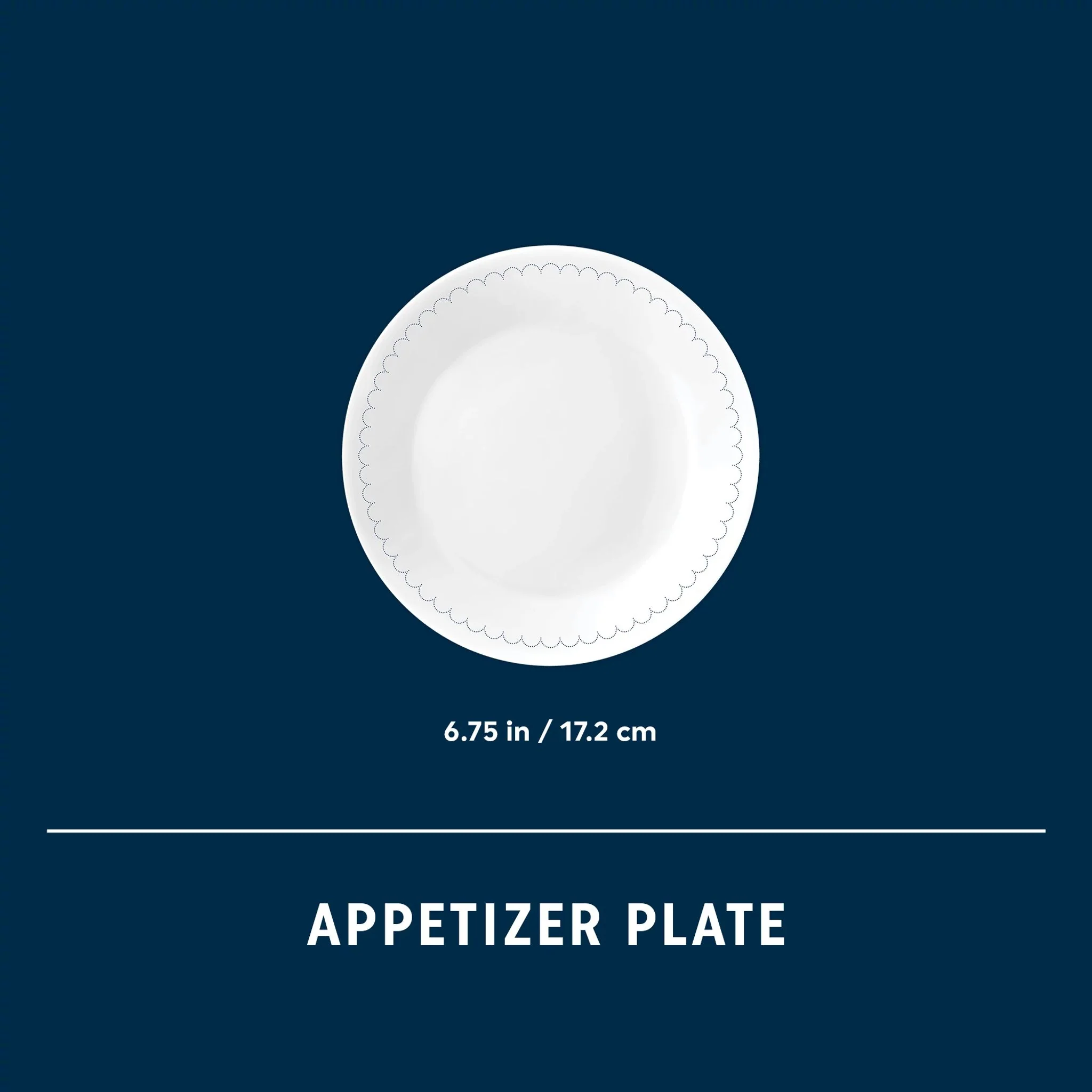 Corelle® Caspian Lace 6.75" Appetizer Plate, 6-pack - Image 2