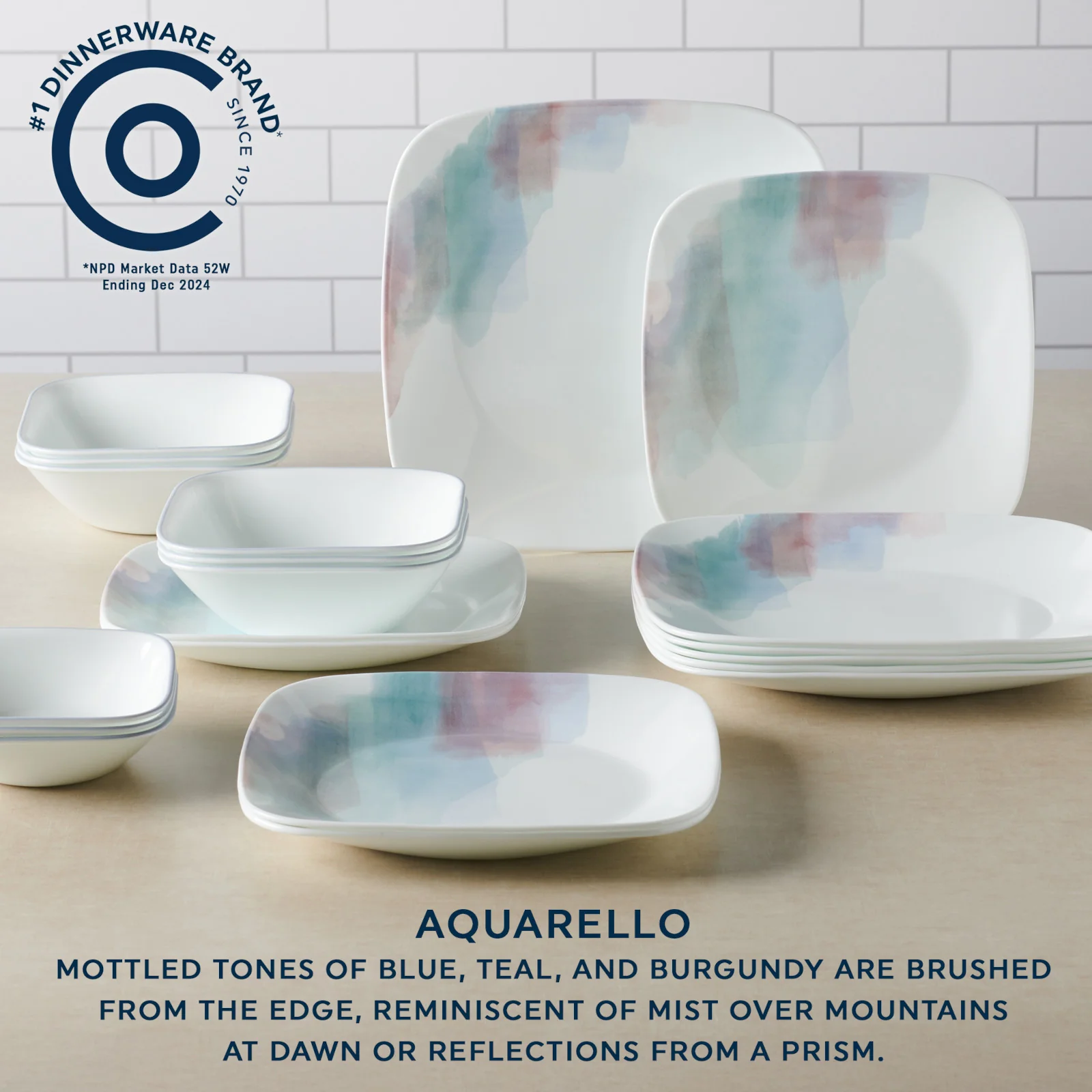 Corelle® Aquarello 16-piece Dinnerware Set, Service for 4 - Image 3