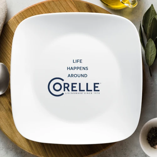 Corelle® SquareTM Pure White 12-piece Dinnerware Set with Appetizer Plates, Service for 4 - Image 4