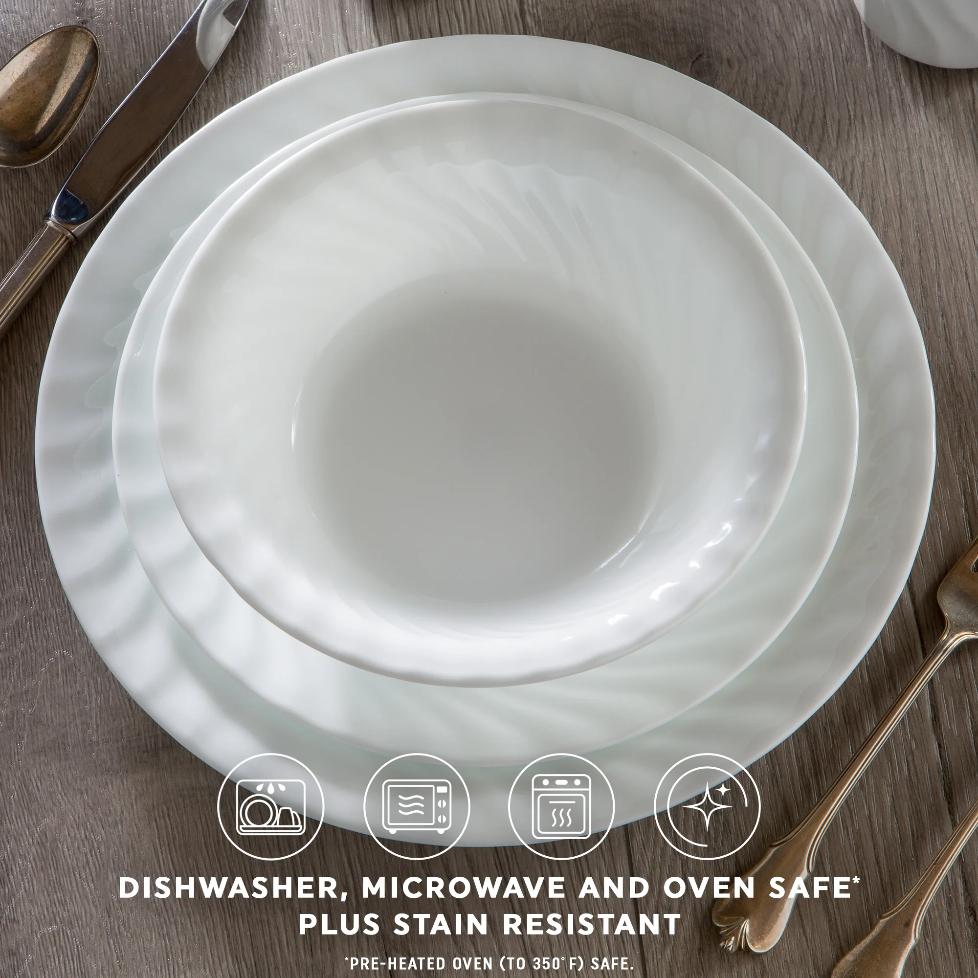 Corelle® Enhancements 10.25" Glass Dinner Plate - Image 4