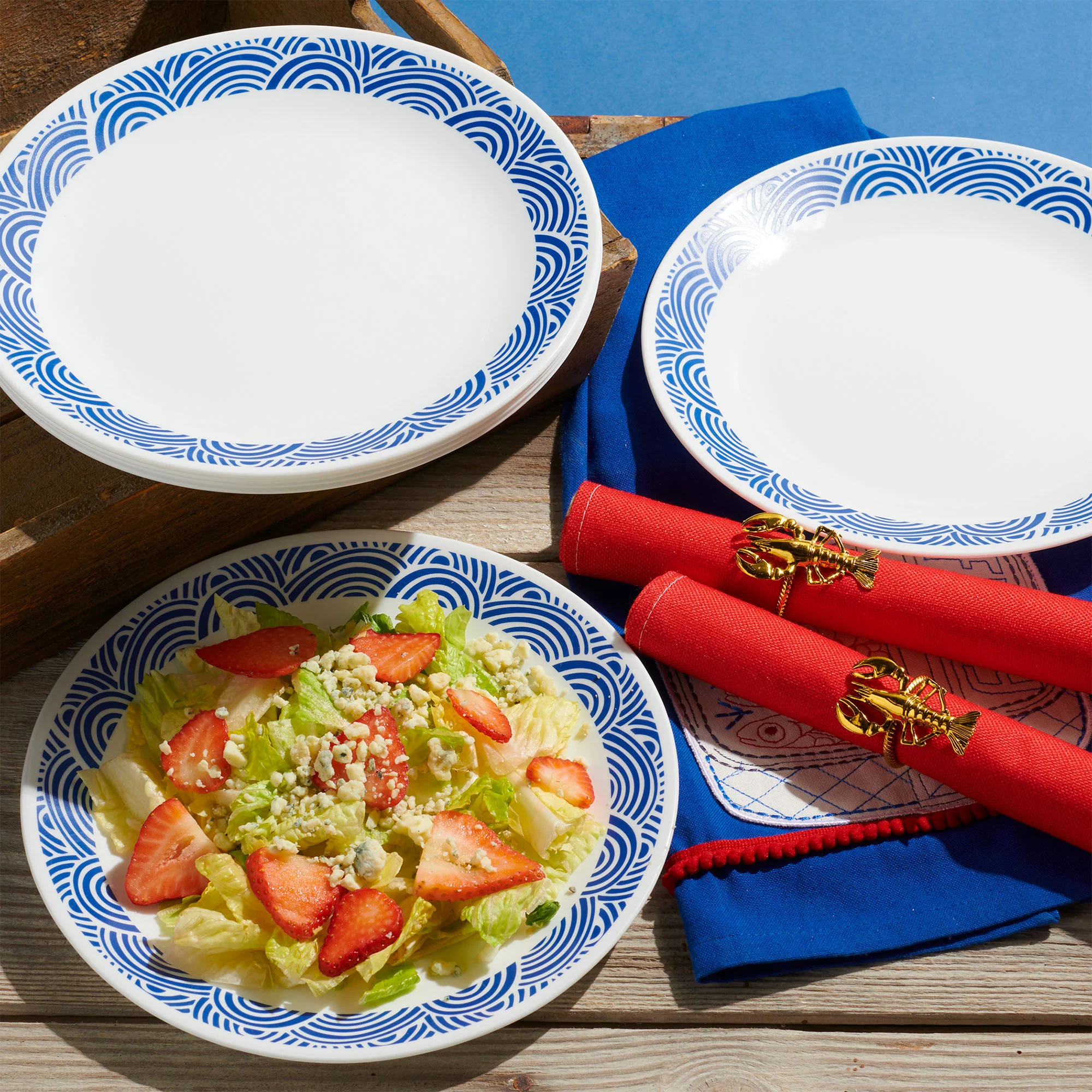 Corelle® Rolling Waves 8.5" Lunch Plate, 6-pack - Image 9