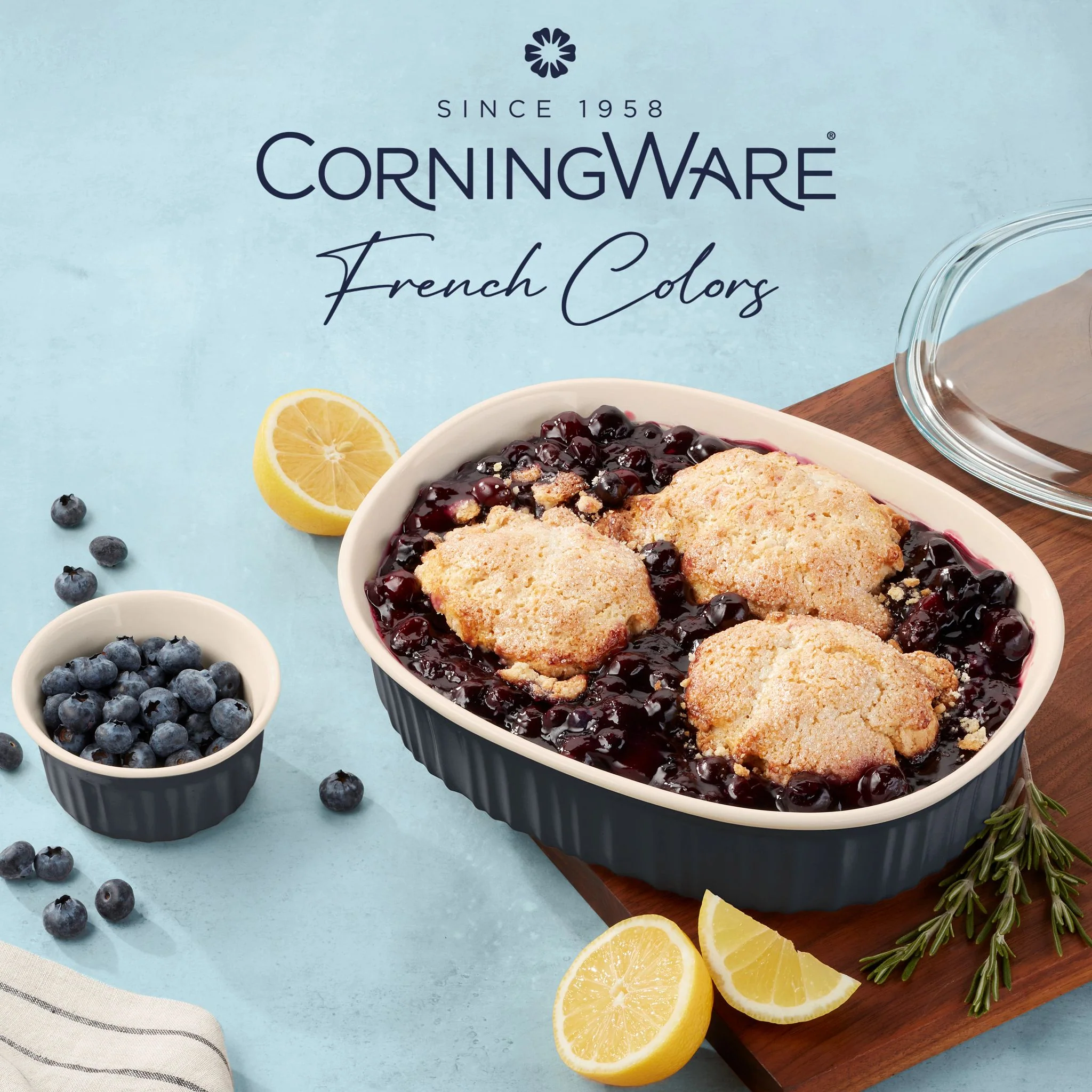 CorningWare® French Colors 10-piece Oval Bakeware Set, Navy - Image 5