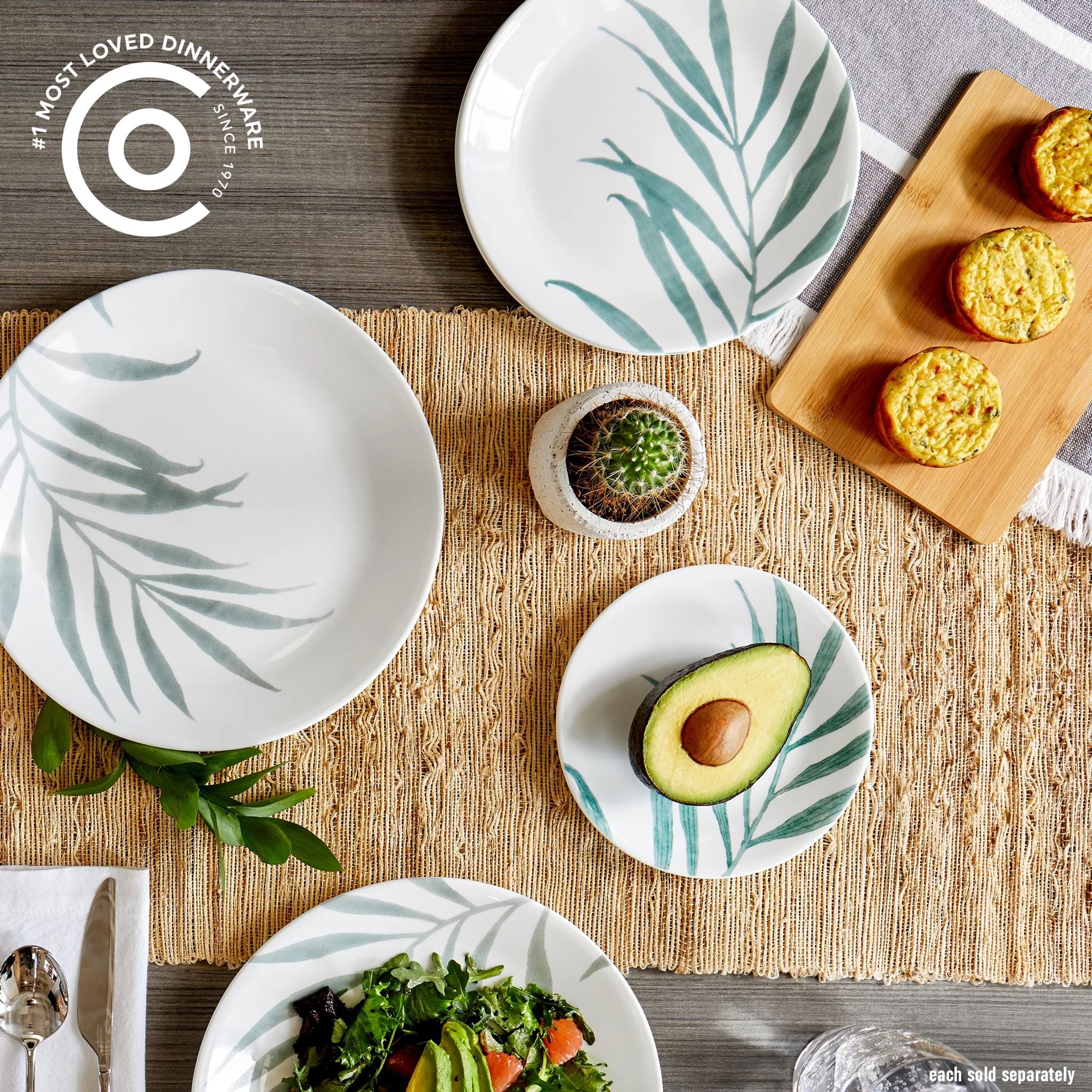 Corelle® Solar Print 8.5" Salad Plate, EXCLUSIVE - Image 2
