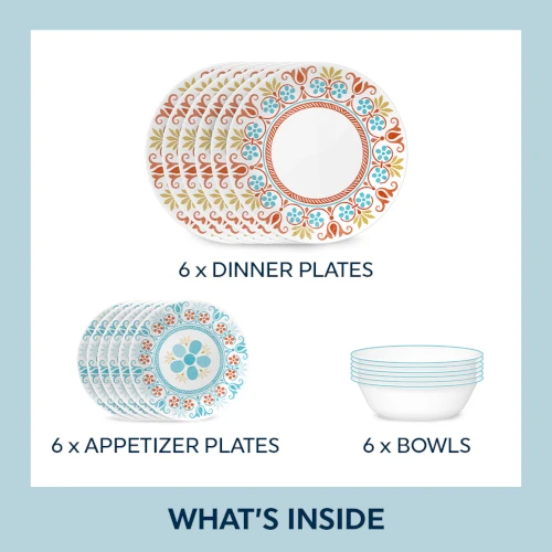 Corelle® Global Collection Terracotta Dreams 18-piece Dinnerware Set, Service for 6 - Image 2