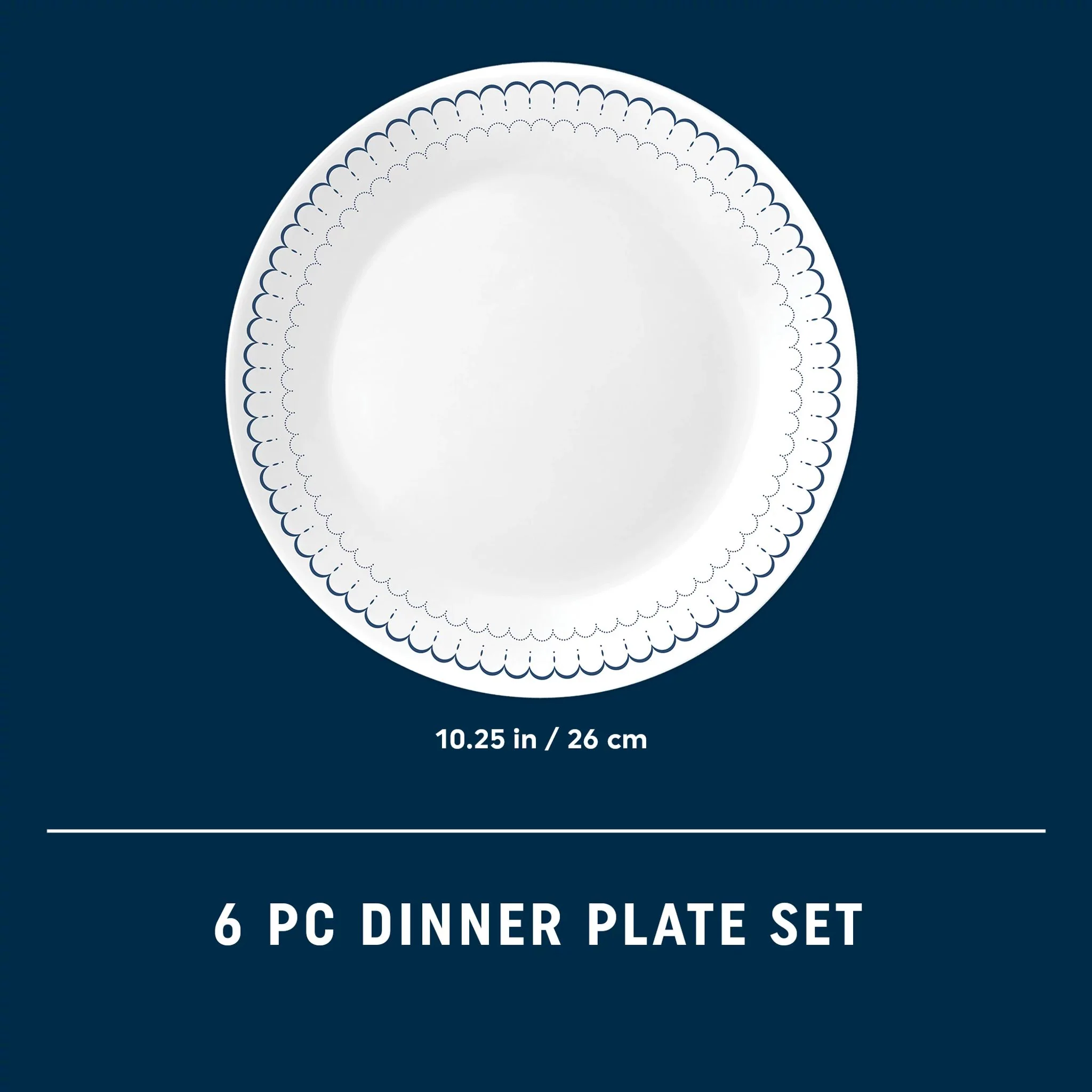 Corelle® Caspian Lace 10.25" Dinner Plates, 6-pack - Image 6