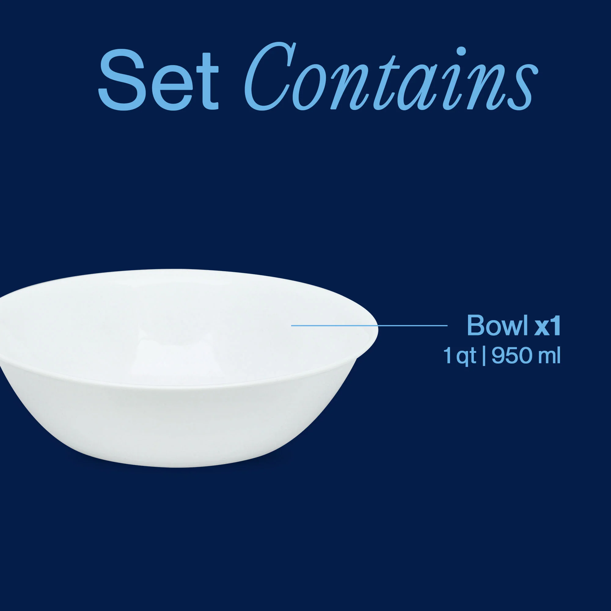 Corelle® Winter Frost White 1-quart Large Serving Bowl - Image 3