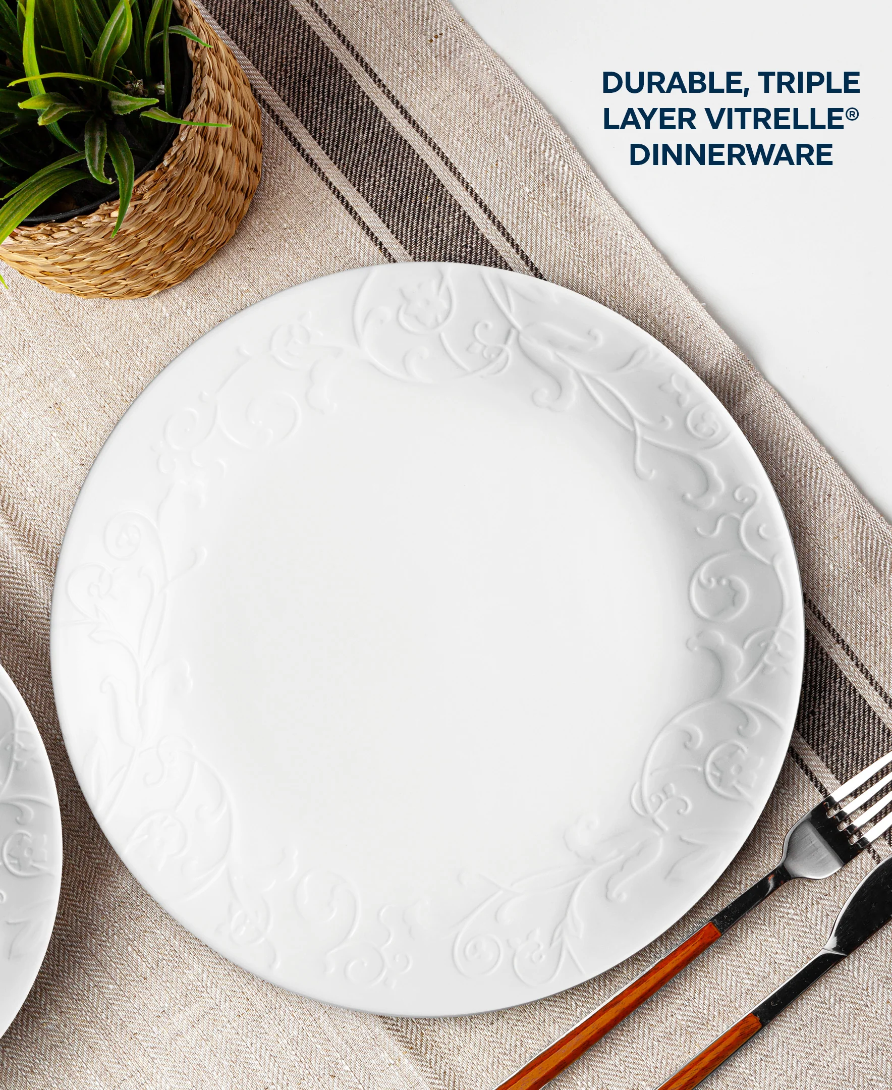 Corelle® Bella Faenza Dinnerware Set – Service for 6 + Serving Bowl - Image 5