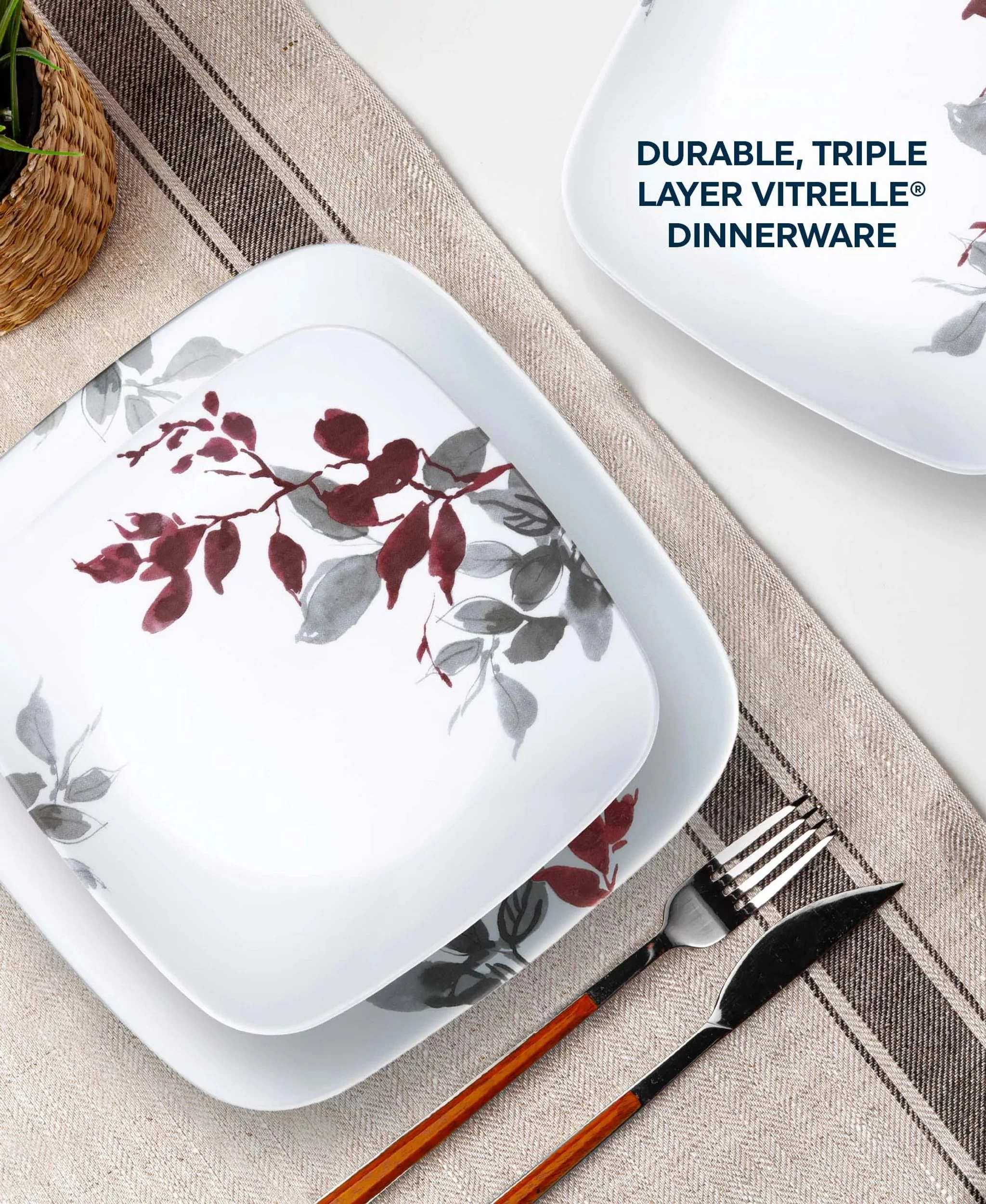 Corelle® Kyoto Leaves 16-piece Dinnerware Set, Service for 4 - Image 4