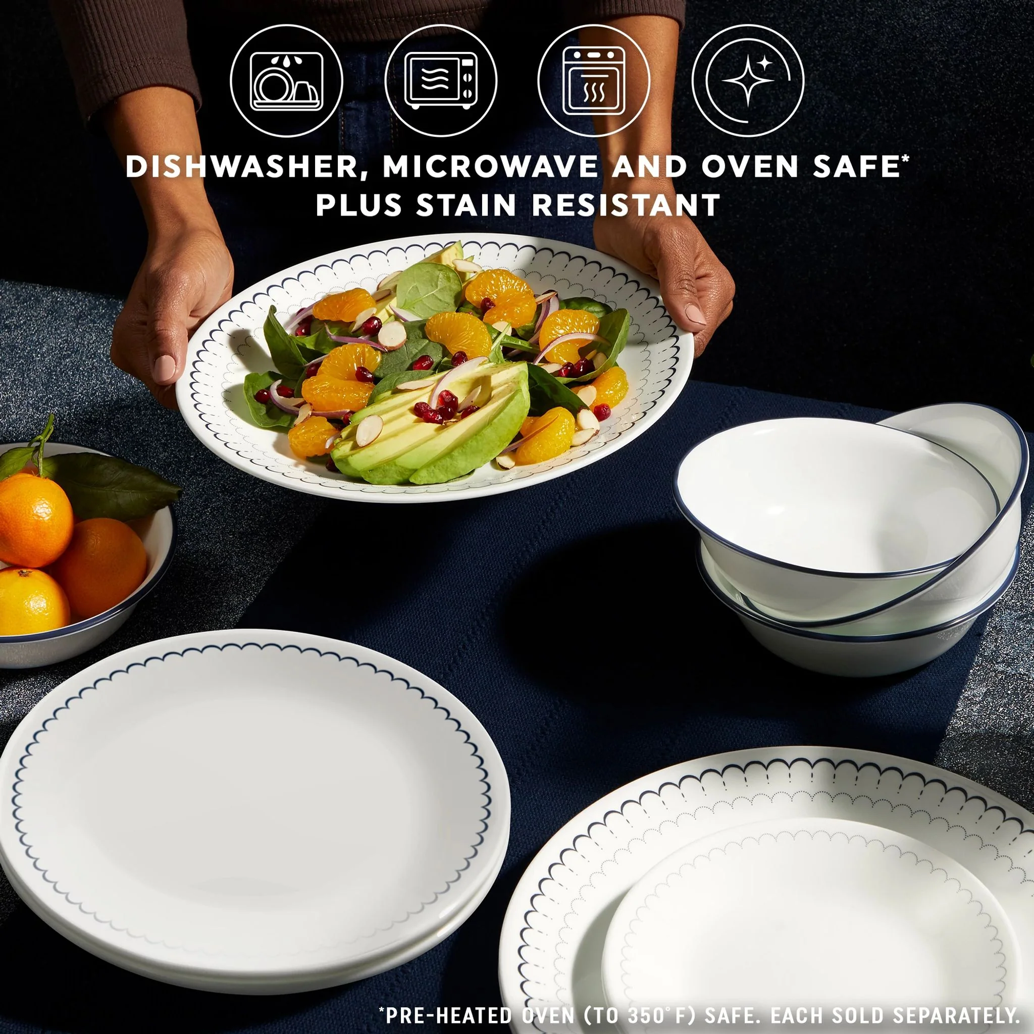 Corelle® Caspian Lace 8.5" Lunch Plate, 6 pack - Image 5