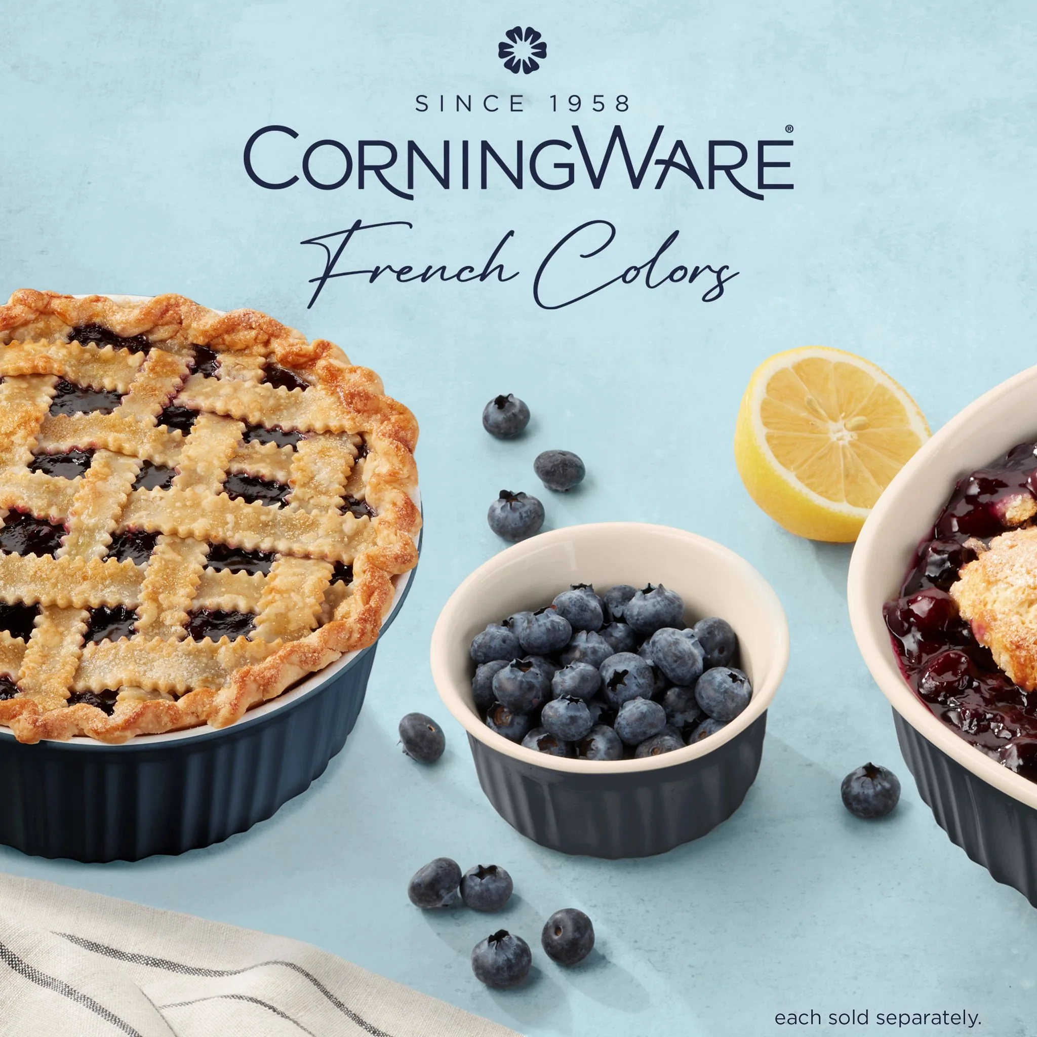 CorningWare® French Colors 1.5-quart Round Baking Dish, Navy - Image 5