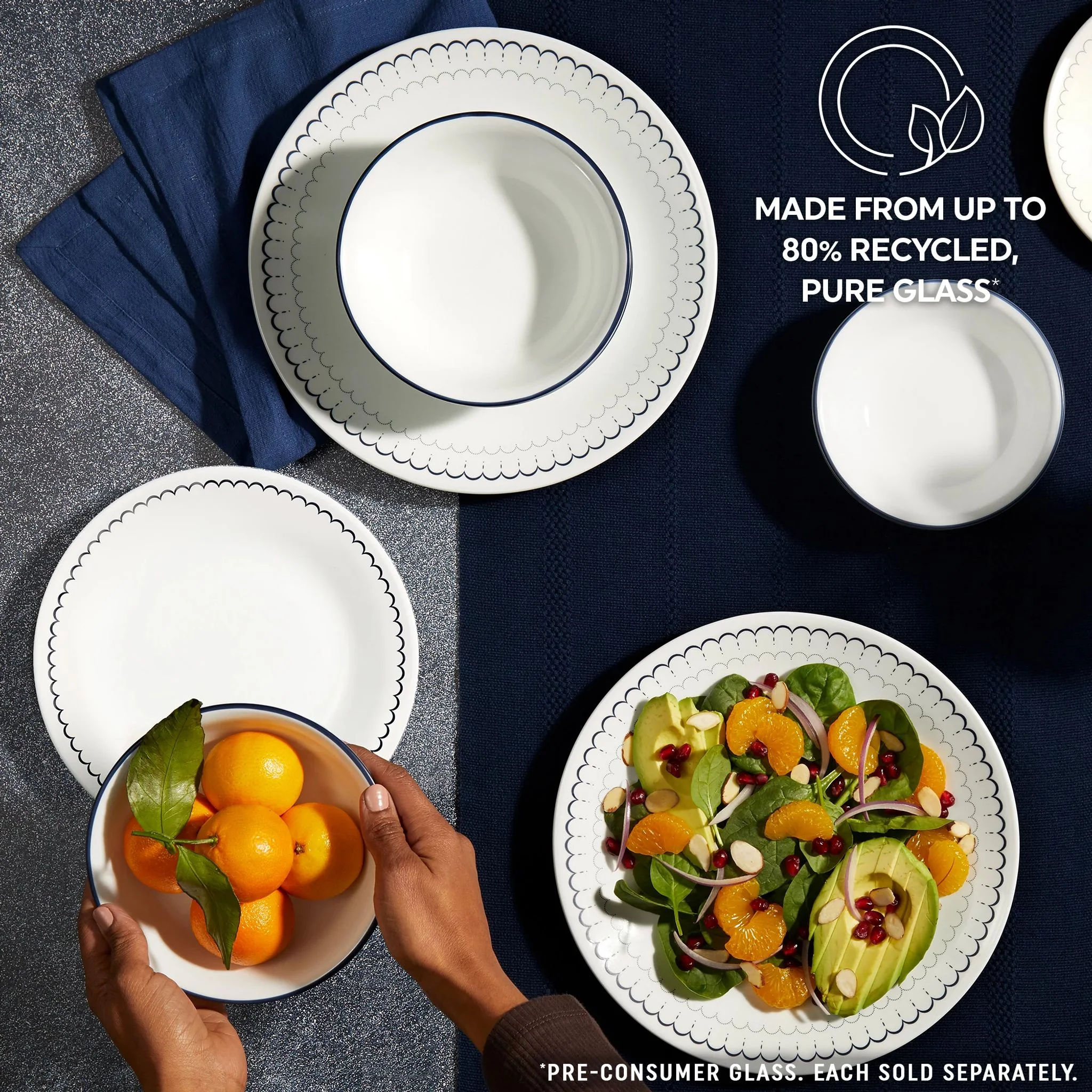 Corelle® Caspian Lace 8.5" Lunch Plate, 6 pack - Image 6