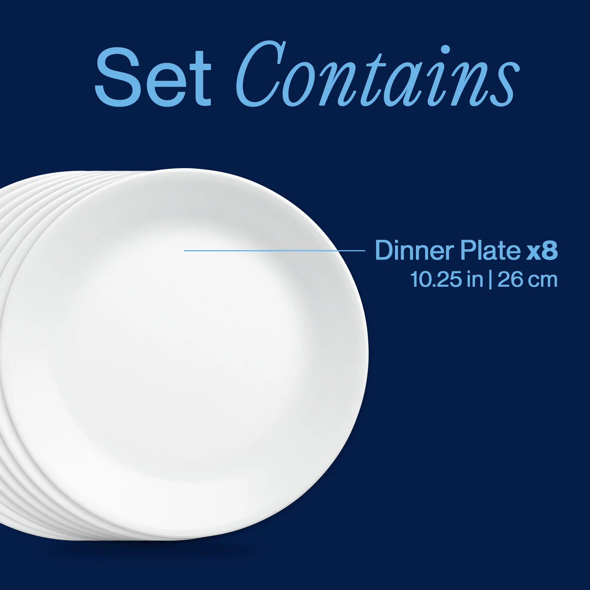 Corelle® Winter Frost White 10.25" Dinner Plates, 8-pack - Image 3
