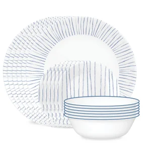 Corelle® Nautical Stripes 18-piece Dinnerware Set, Service for 6