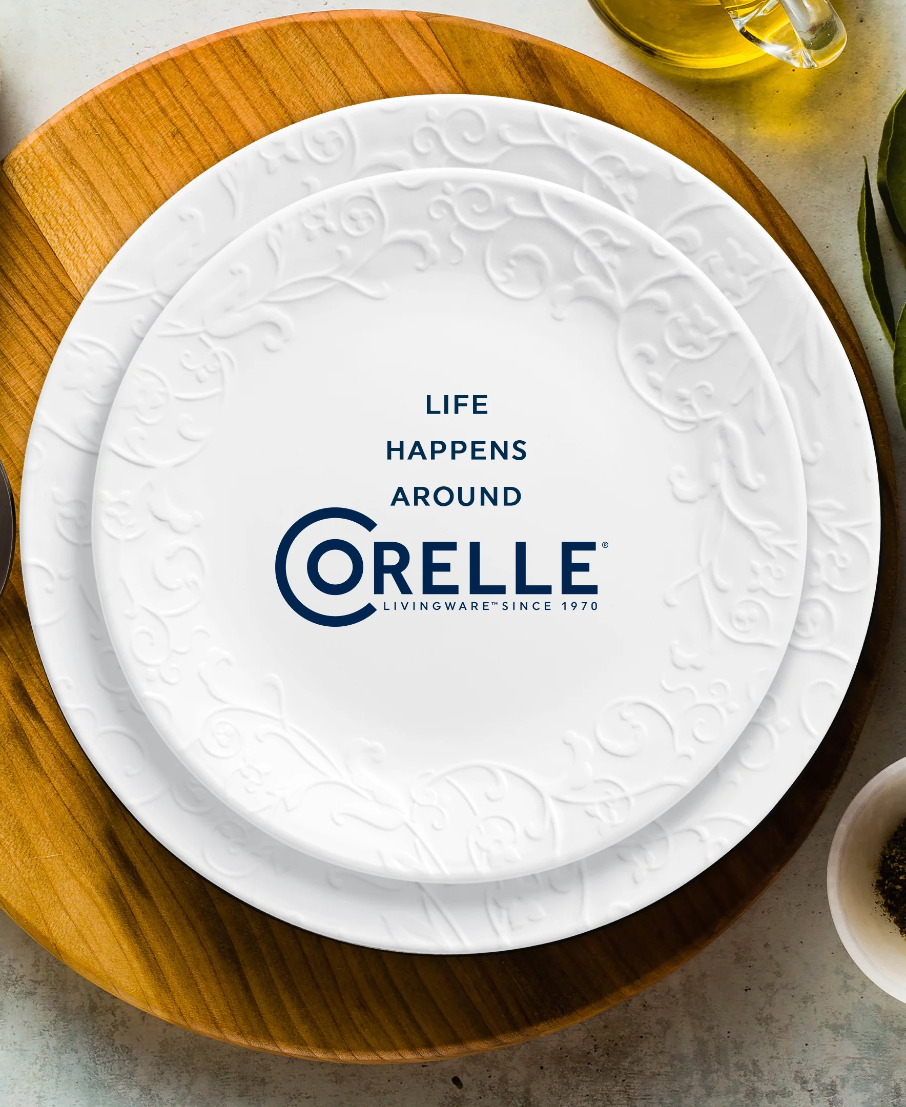 Corelle® Bella Faenza Dinnerware Set – Service for 6 + Serving Bowl - Image 4