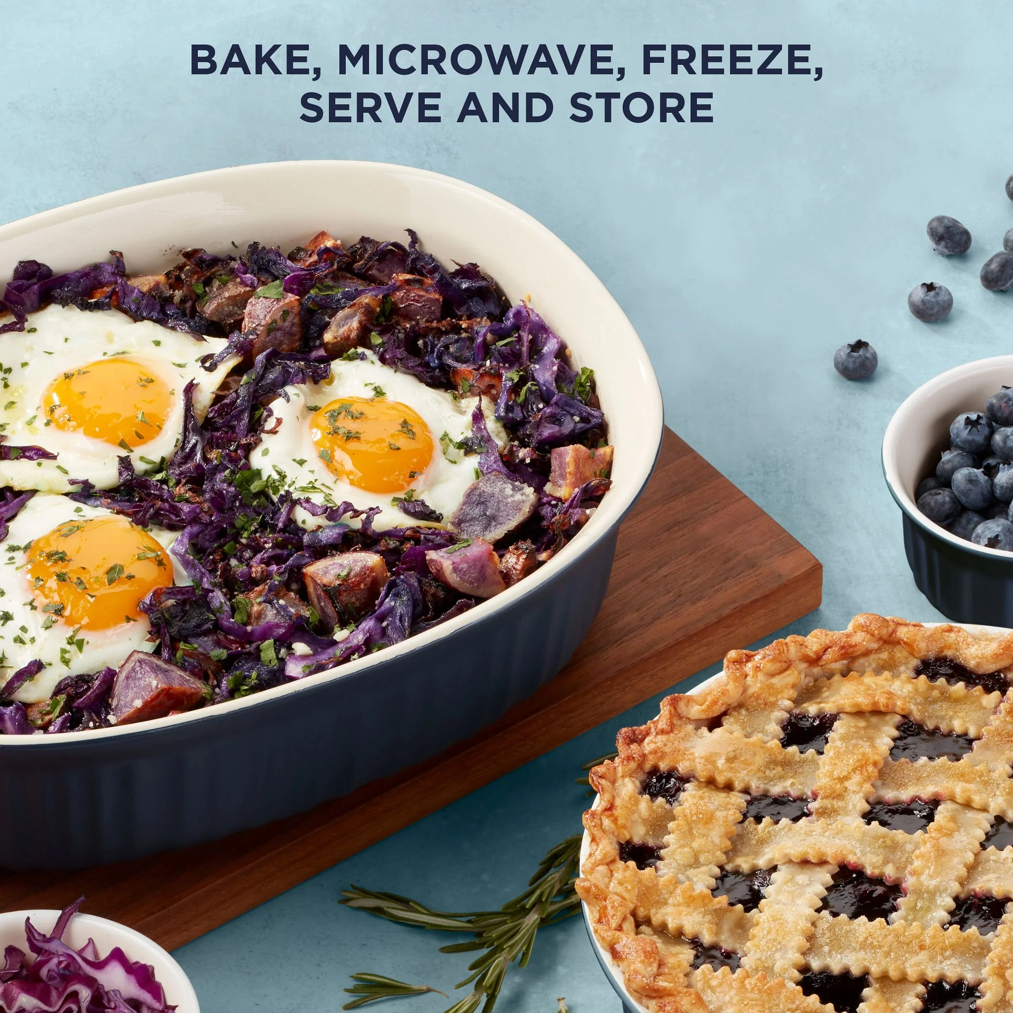 CorningWare® French Colors 10-piece Oval Bakeware Set, Navy - Image 3