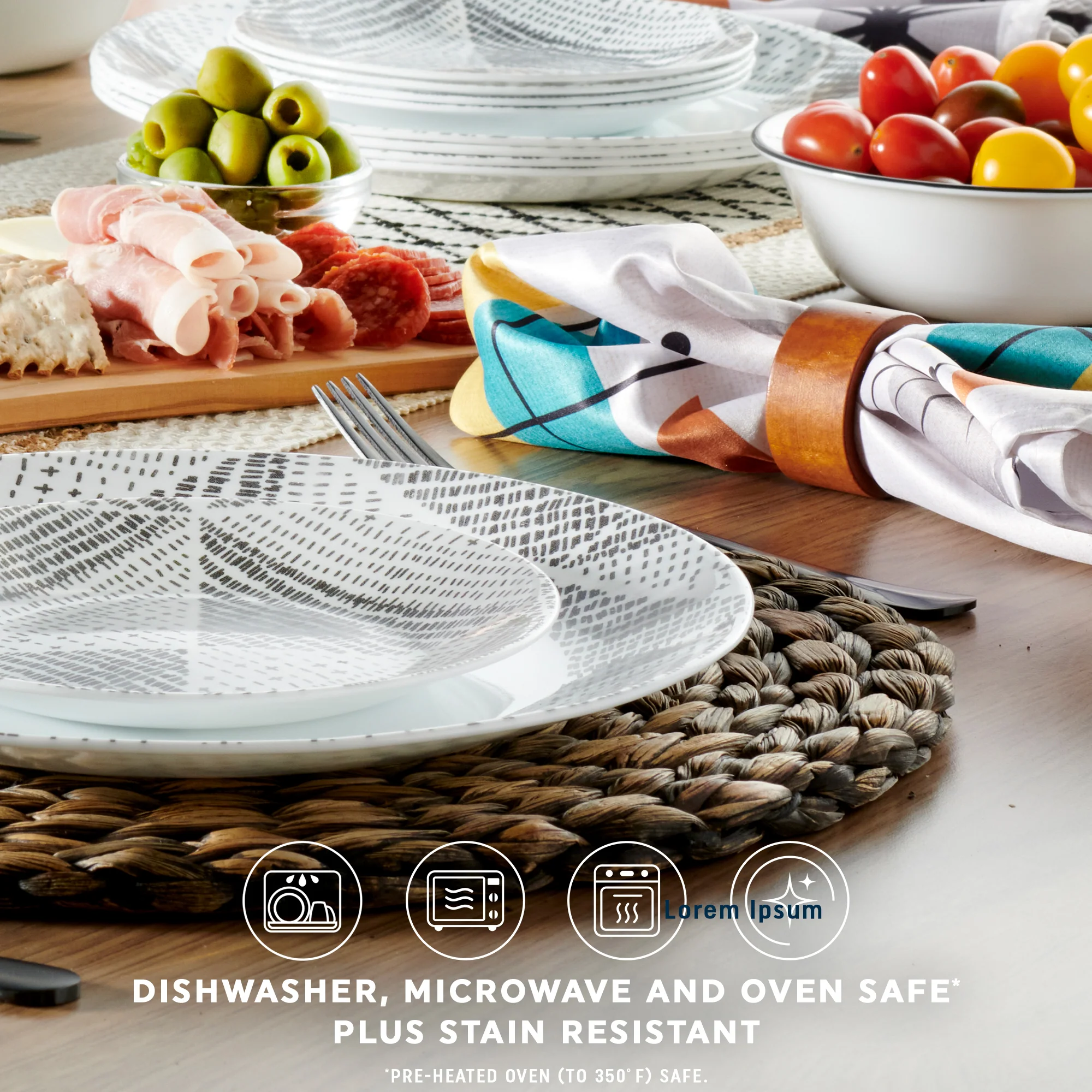 Corelle® Odisha 18-piece Dinnerware Set, Service for 6 - Image 4