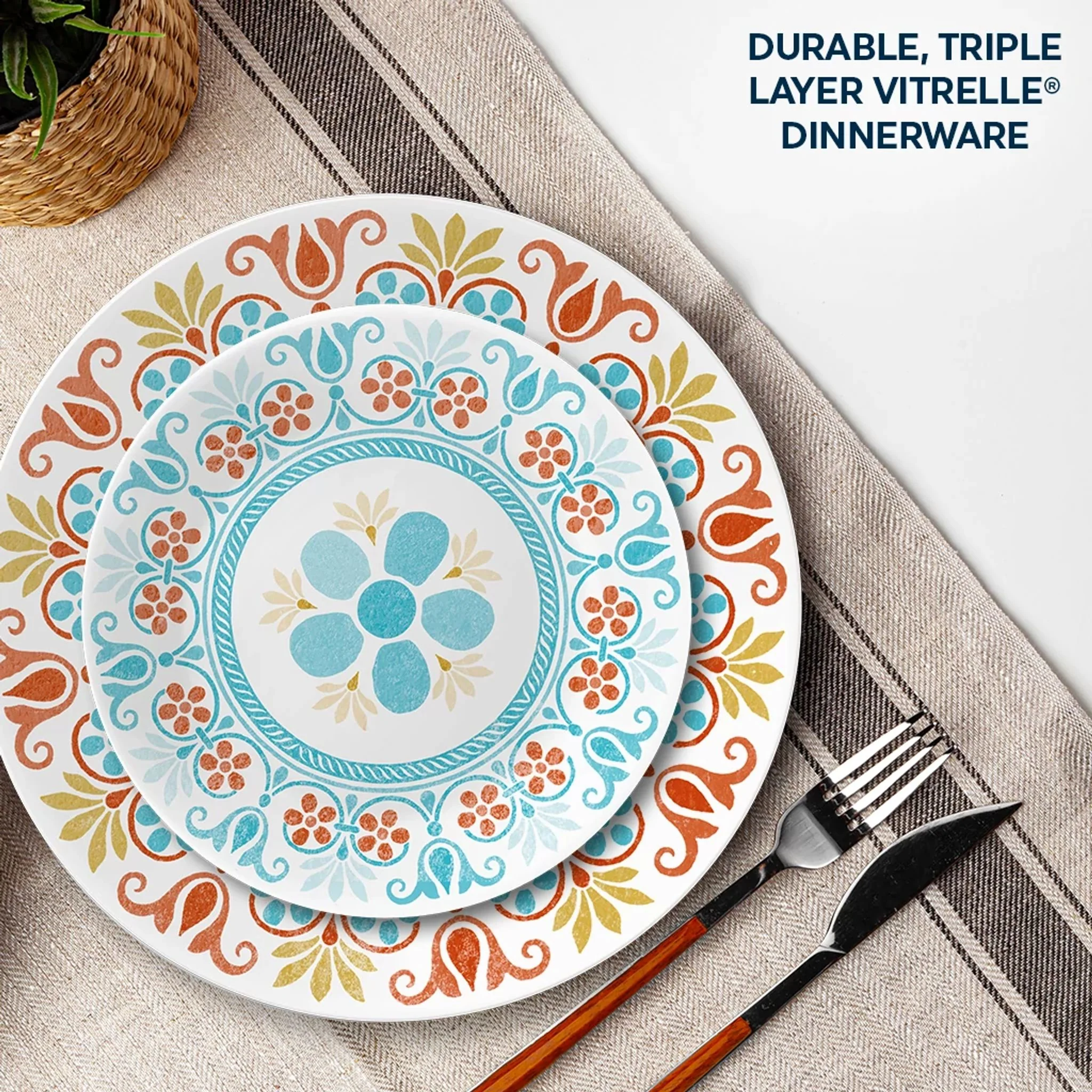 Corelle® Global Collection Terracotta Dreams 18-piece Dinnerware Set, Service for 6 - Image 4