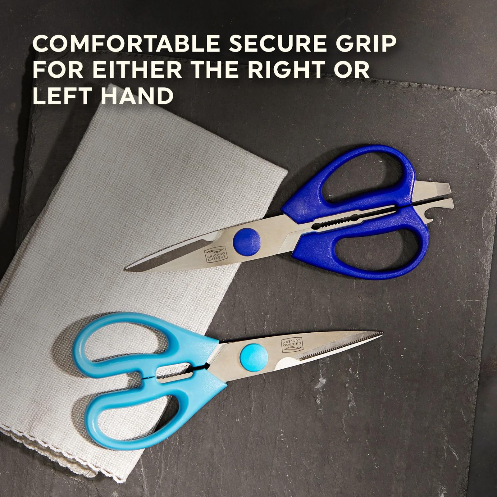 Hot Chicago Cutlery 2-piece Kitchen Shears in Blueberry and Blue Frost - Image 3