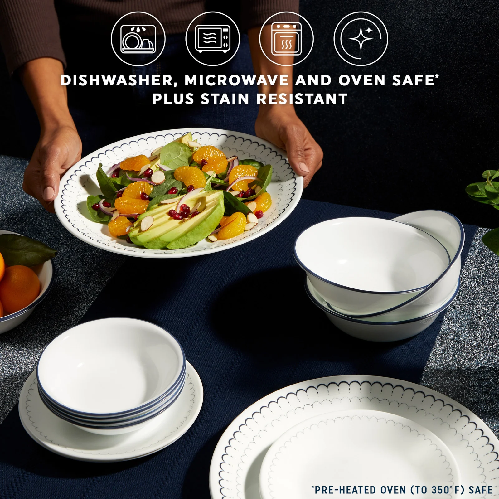 Corelle® Caspian Lace 66-piece Dinnerware Set, Service for 12 - Image 5