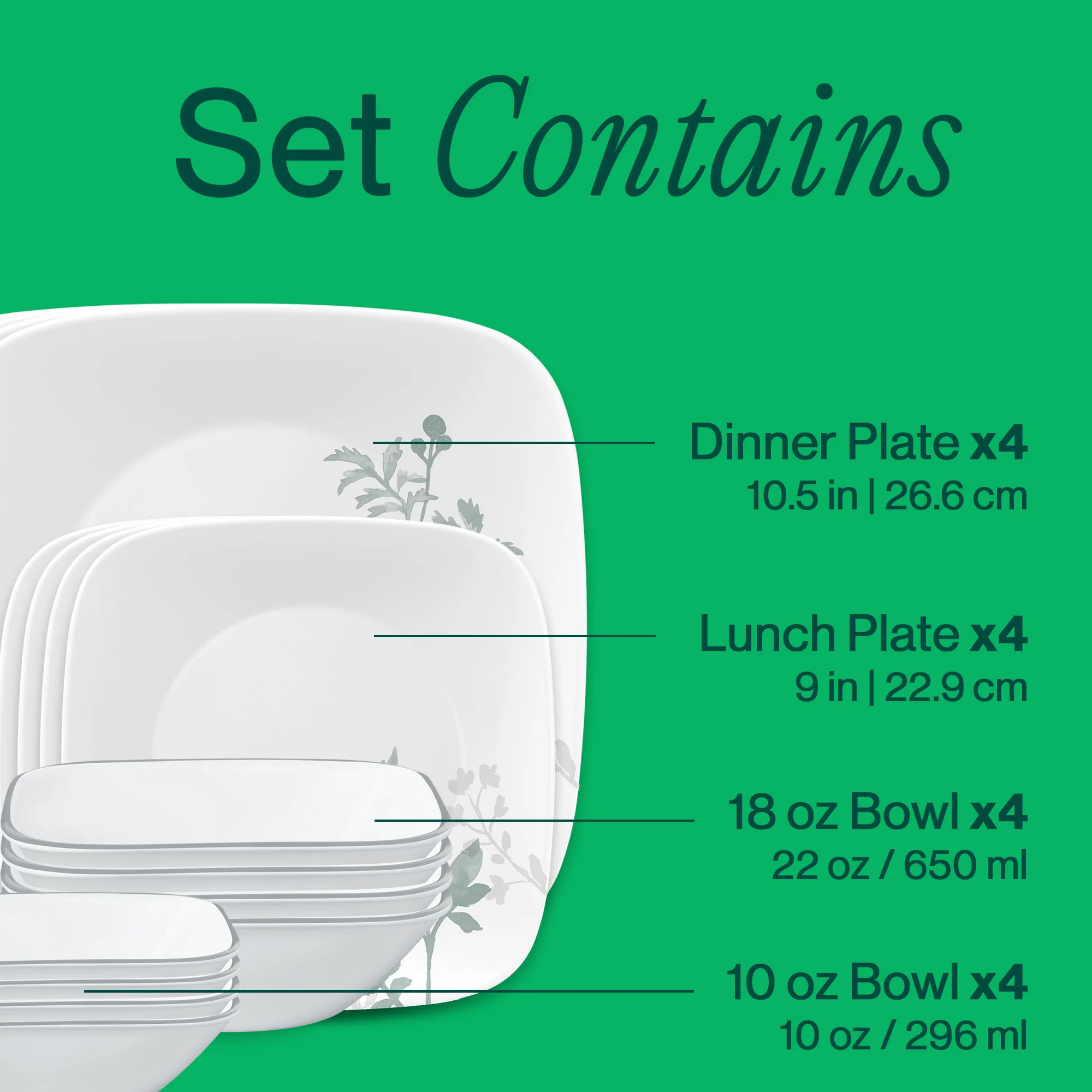 Corelle® Amalie 16-piece Dinnerware Set, Service for 4 - Image 3