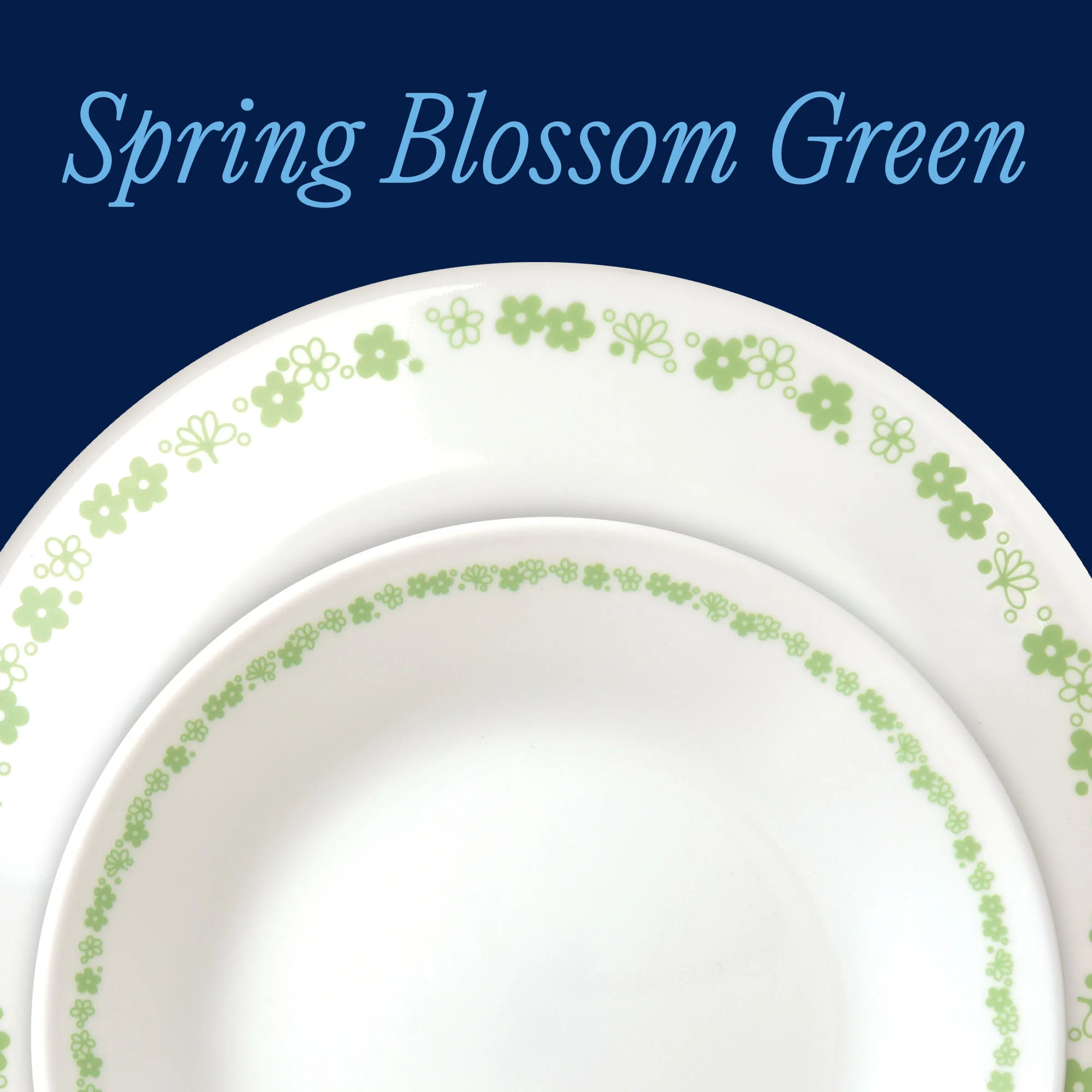 Corelle® Spring Blossom Green 18-piece Dinnerware Set, Service for 6 - Image 2