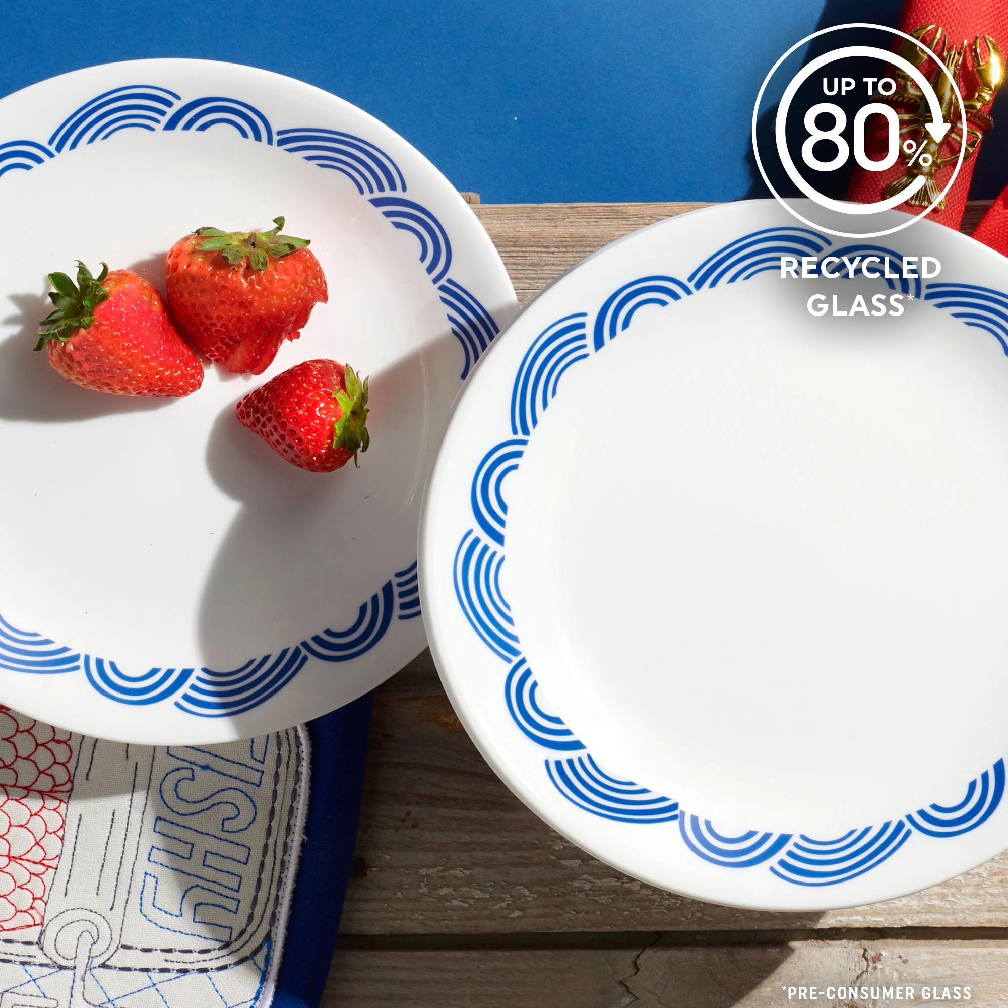 Corelle® Rolling Waves 8.5" Lunch Plate, 6-pack - Image 5