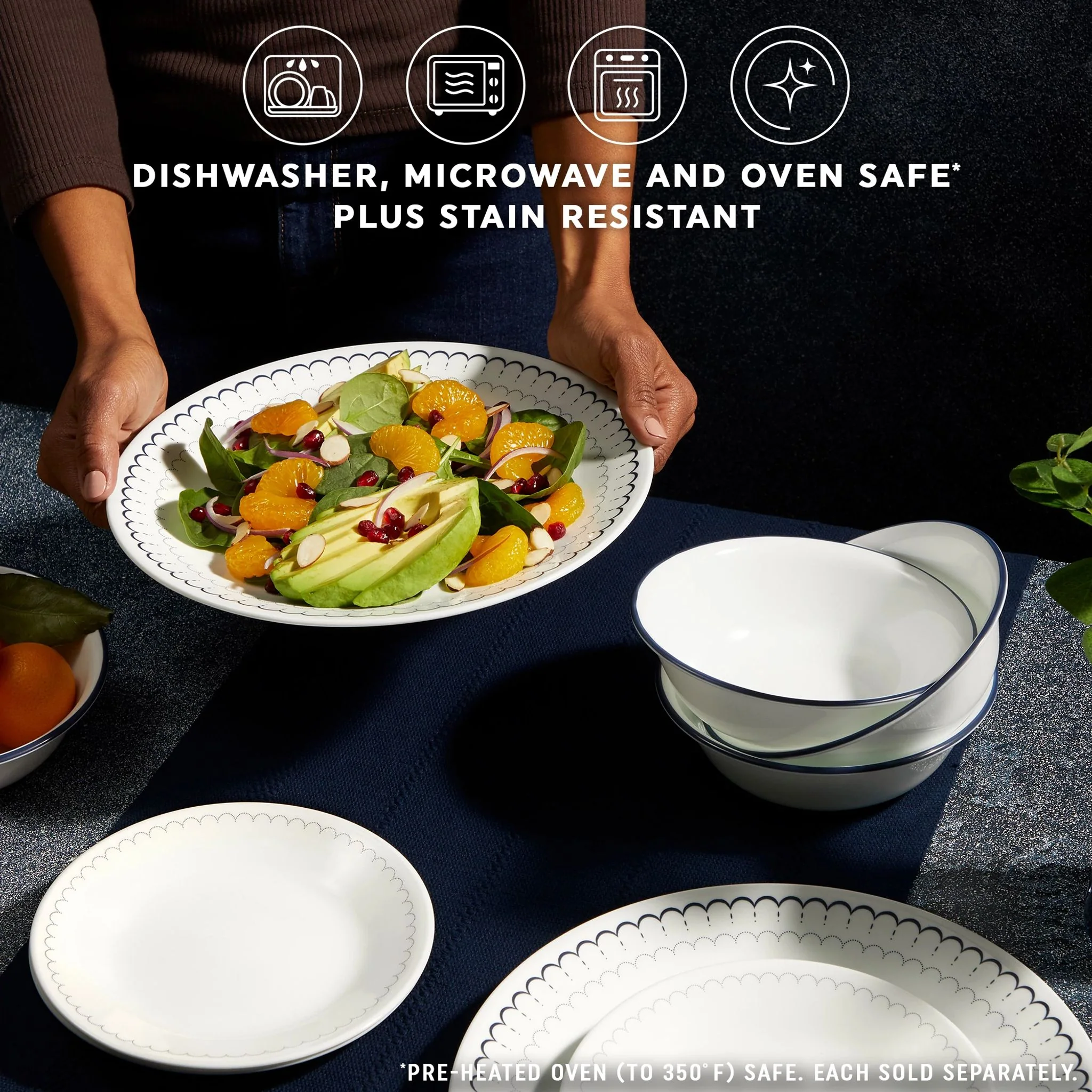 Corelle® Caspian Lace 10.25" Dinner Plates, 6-pack - Image 4