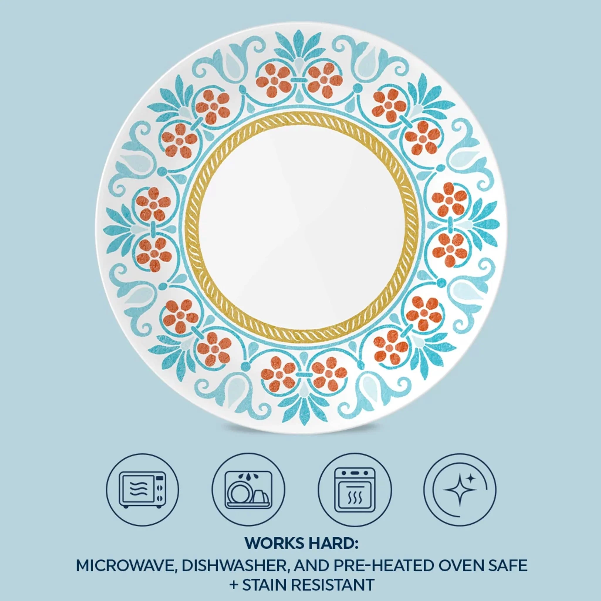 Corelle® Global Collection Terracotta Dreams, 8.5” Salad Plates, 6-pack - Image 4