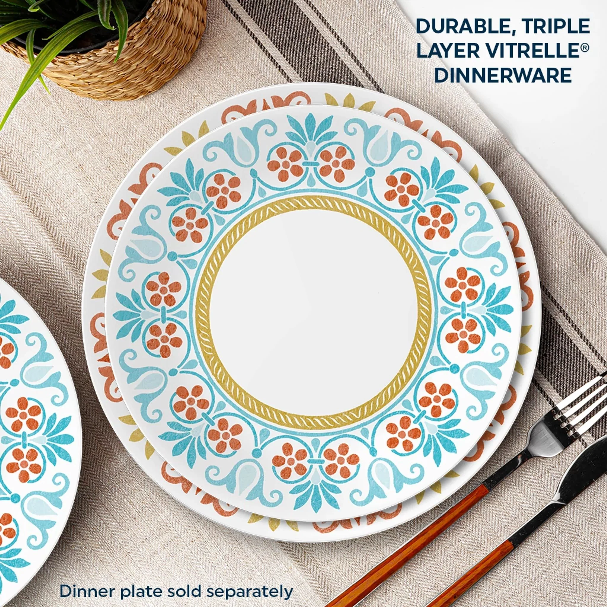 Corelle® Global Collection Terracotta Dreams, 8.5” Salad Plates, 6-pack - Image 3
