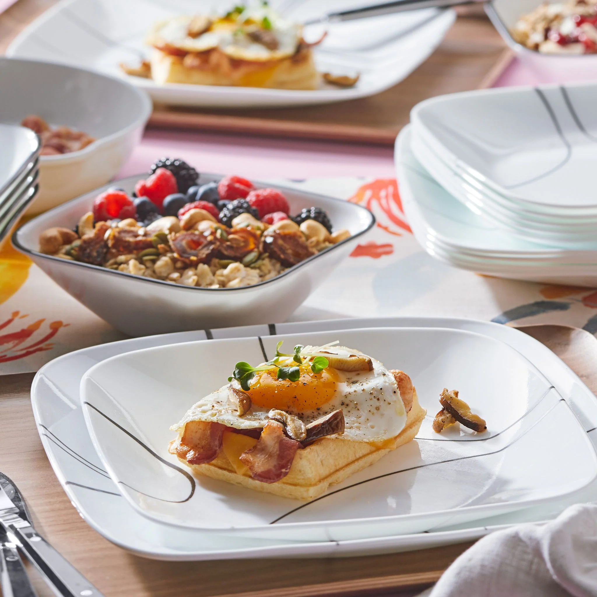 Corelle® Simple Lines 18-piece Dinnerware Set, Service for 6 - Image 2