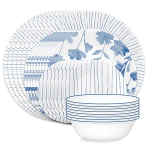 Corelle® Botanical Stripes 32-piece Dinnerware Set, Service for 8
