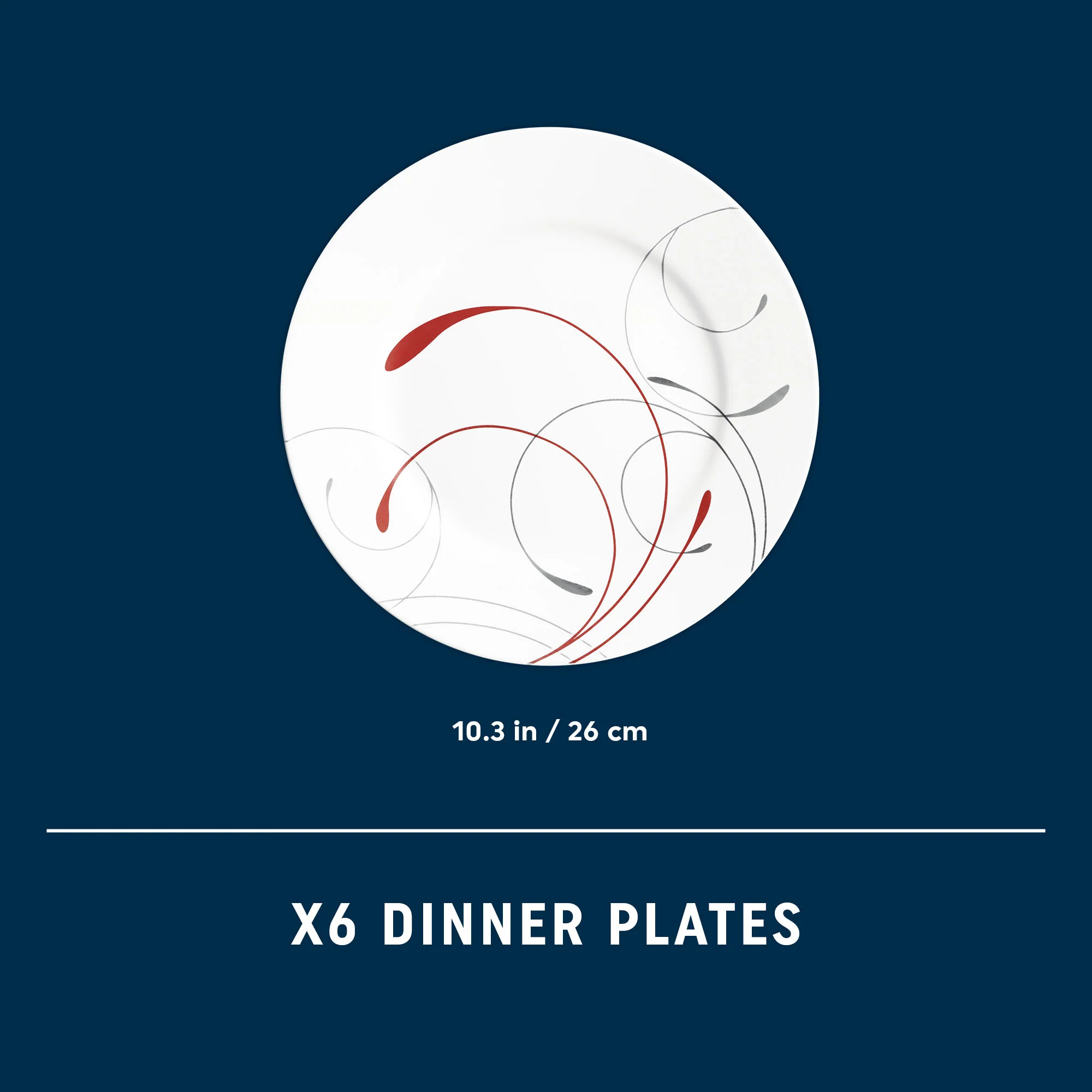 Corelle® Round Splendor 10.5" Dinner Plate, 6-pack - Image 3