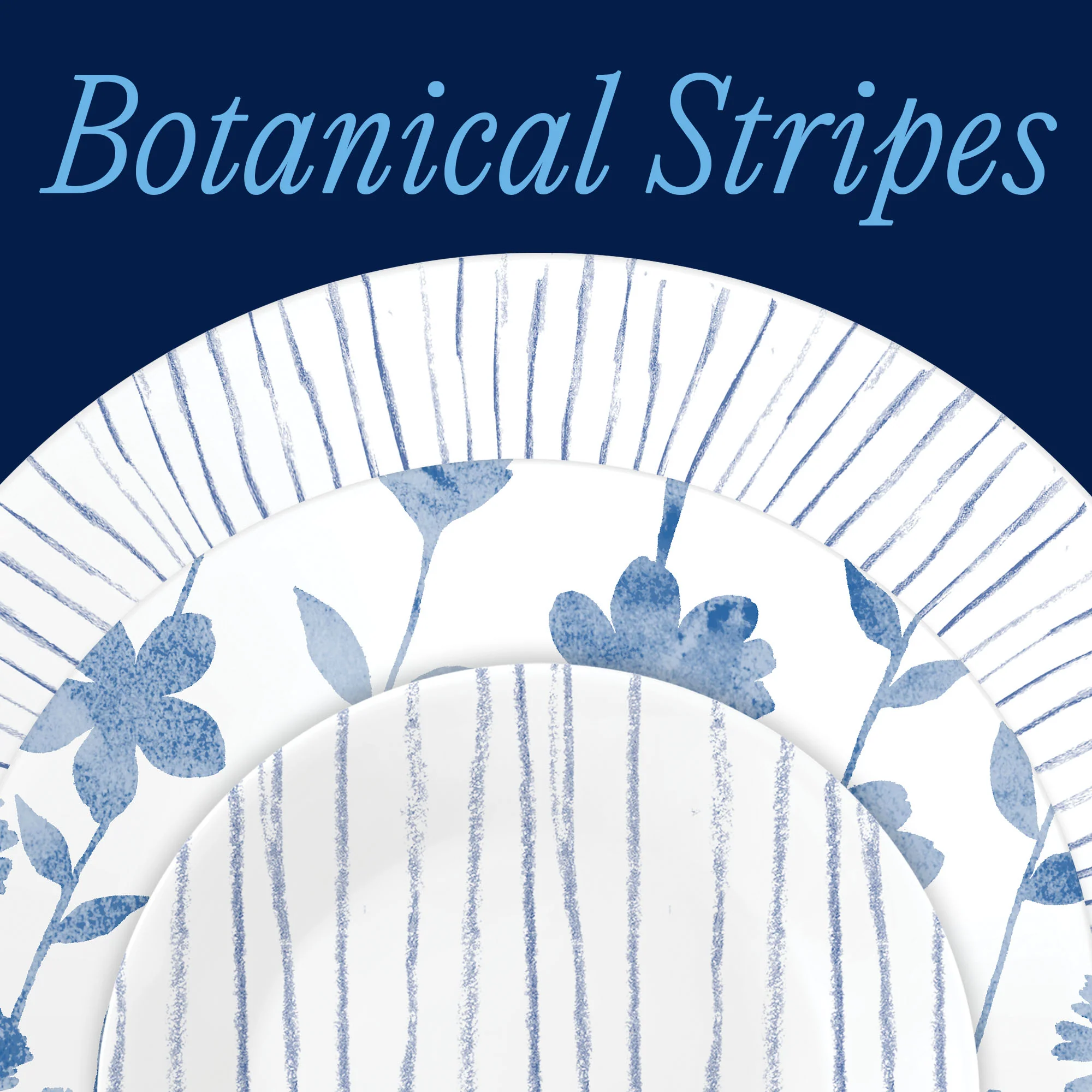 Corelle® Botanical Stripes 32-piece Dinnerware Set, Service for 8 - Image 2